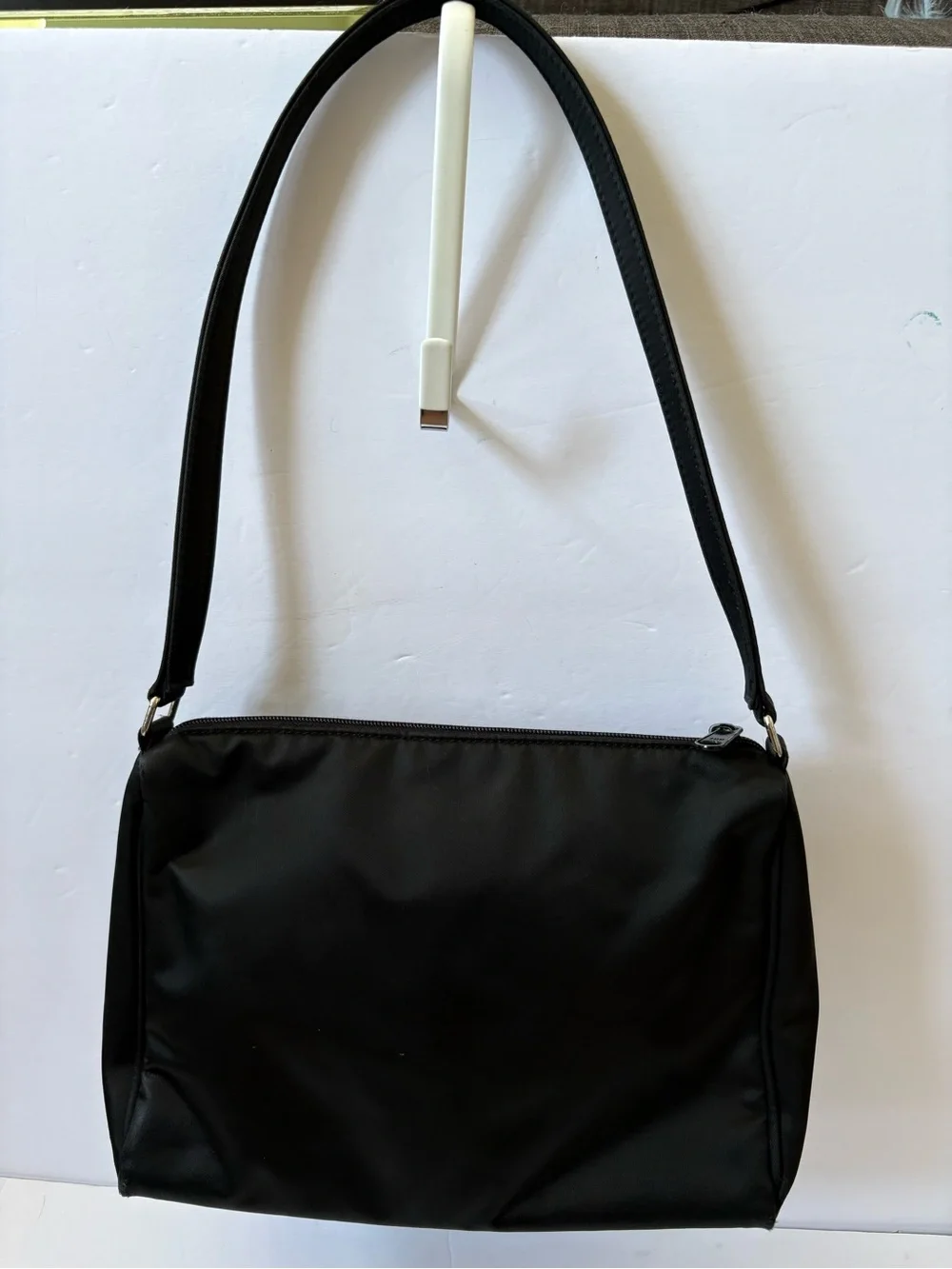 Kate Spade Black Nylon Top Handle Shoulder Bag Purse Preppy Academia Career S